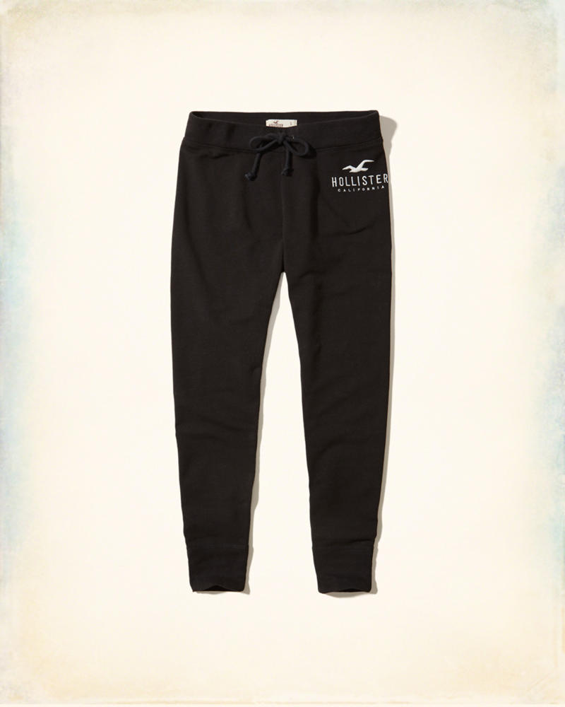 Leggings Hollister Donna Alte-Rise Fleece Nere Italia (236IYUDE)